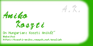 aniko koszti business card